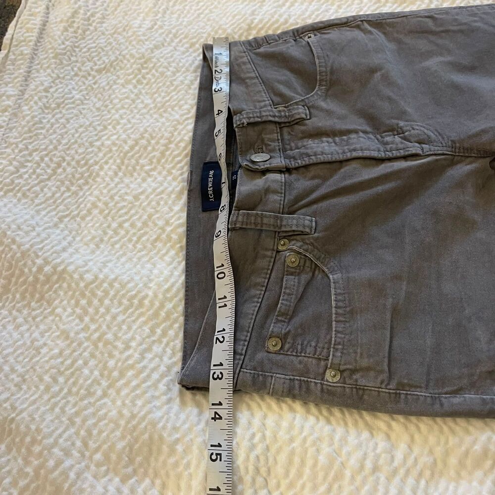 J Crew Jeans Womens 25 Gray Corduroy 9 High Rise Toothpick Stretch Skinny Pants - Picture 10 of 12